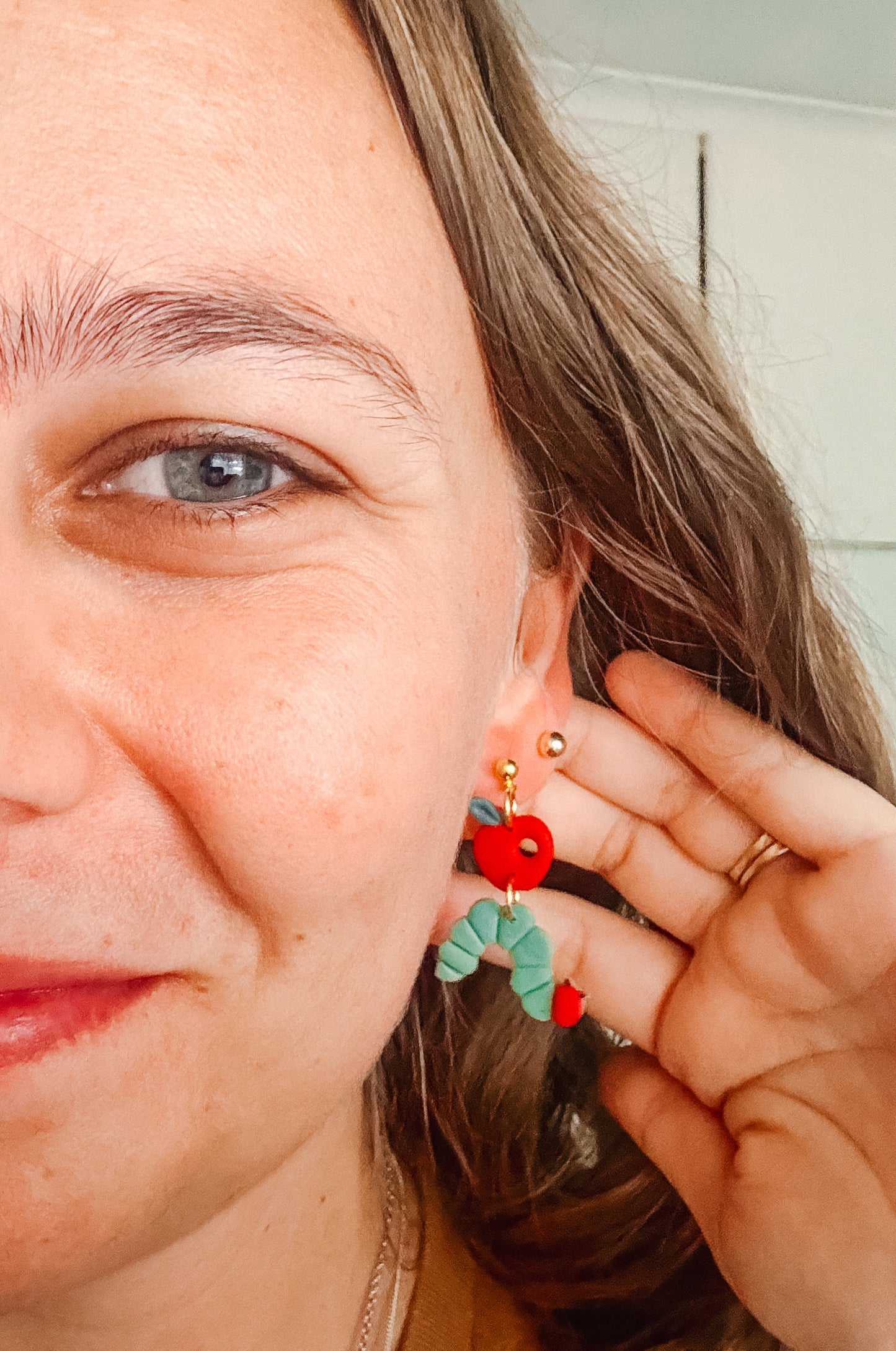 Book Worm Earrings